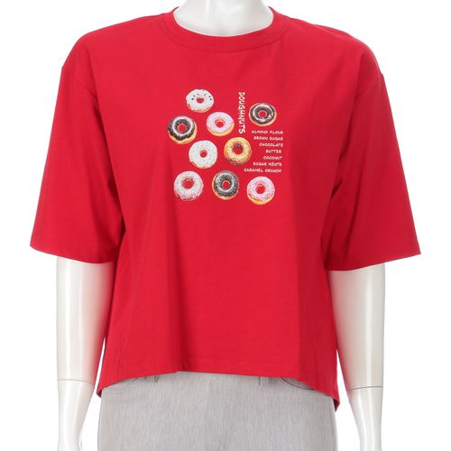 シシエス
ドーナツフォトプリントTシャツ