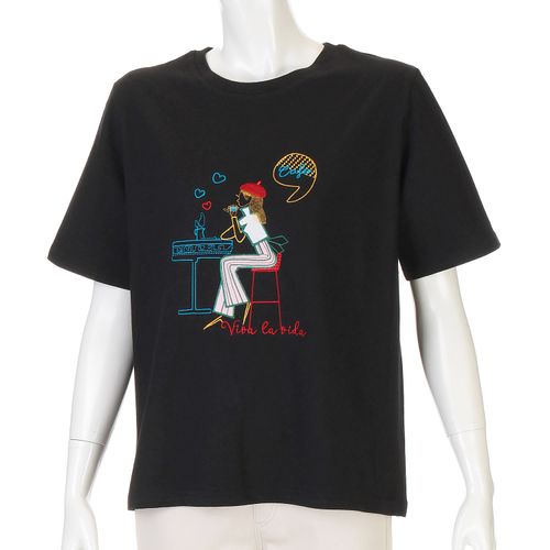 ＫａｎｄＫ
klin klin 女性刺繍柄Tシャツ
