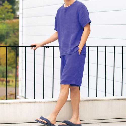 4905296059144







内野
UCHINO クレーブガーゼ メンズ ベーシックハーフパンツ