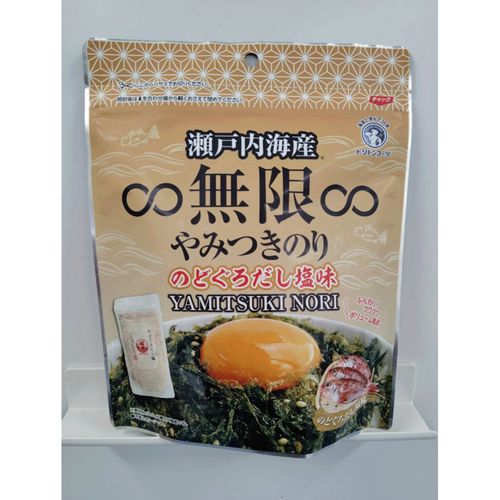 4982320206750







オカベ
無限やみつきのり のどぐろだし塩味