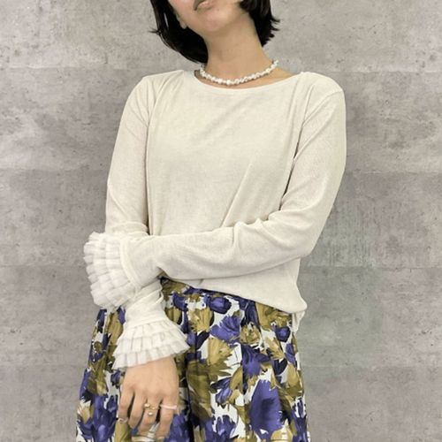 ケリーコーポレーション
Anna Kerry フリルカフシアーリブロンT