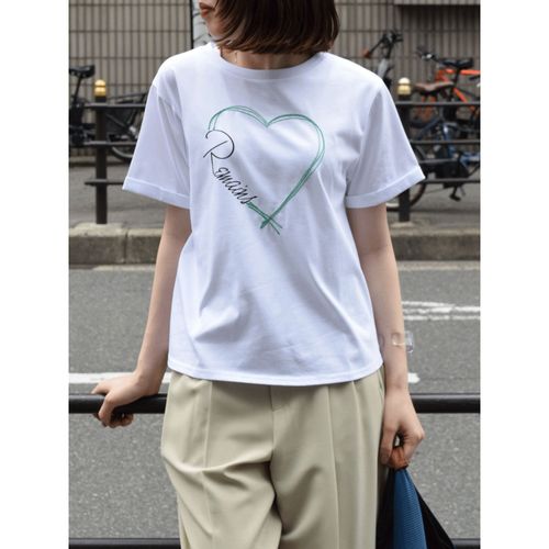 ドリーム
ROSIEE ハートコード刺繍×ロゴプリントTシャツ