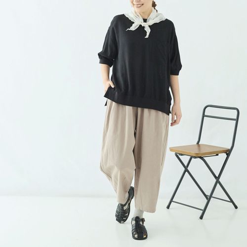 ノンノ
cloudnine ノンノ 先染綿麻無地 9分丈ゆるバルーンパンツ