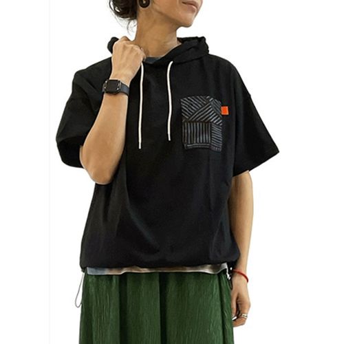 グラティア
GENTIL 布帛ポケット付きフードTEE