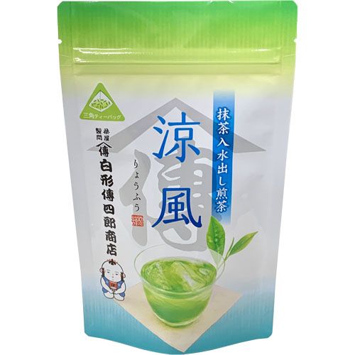 4560148651015







白形傳四郎商店
抹茶入水出し煎茶 涼風 20包入