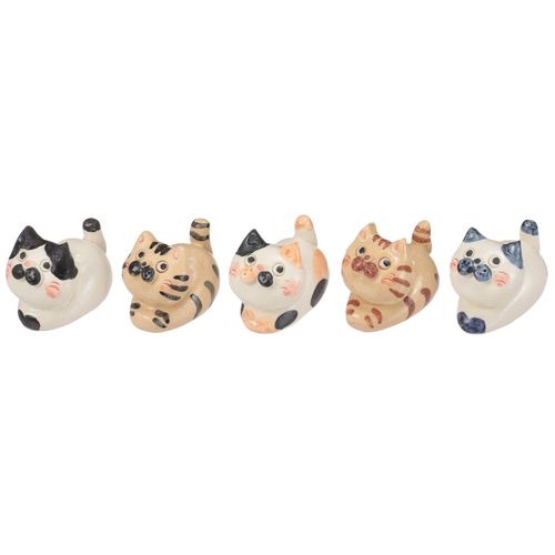 ﾄﾗﾐｹﾁｬﾄﾗｸﾛｱｵ



松本陶器
箸置 玉猫5種アソート