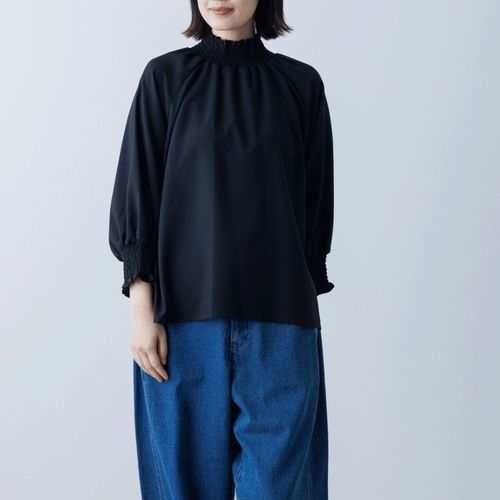 4955209087887







グロリア
PAGE ONE 襟＆袖口シャーリングブラウス