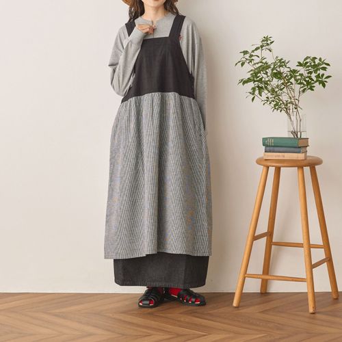 ノンノ
cloudnine ノンノ チェック切替え刺繍ワンピースエプロン