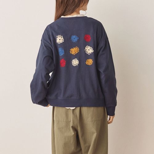 ノンノ
cloudnine ノンノ コットン天竺 花刺繍入り ダブルジップ カットソー