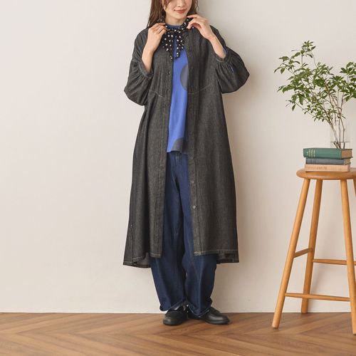 ノンノ
cloudnine ノンノ 6oz デニム8分袖 前開きワンピース
