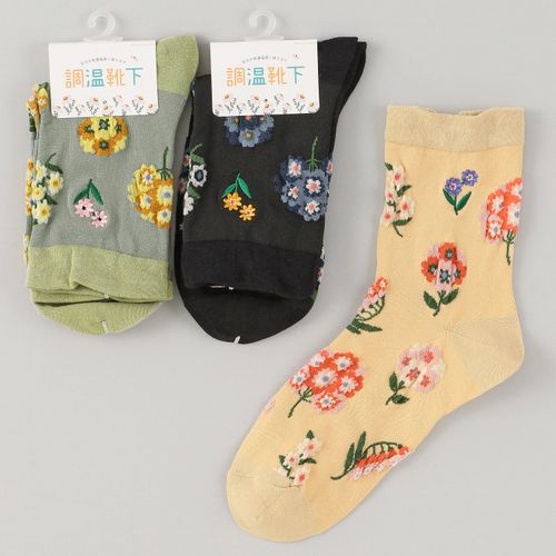 エイコー
Natural Collection クルー丈 フラワー柄 靴下