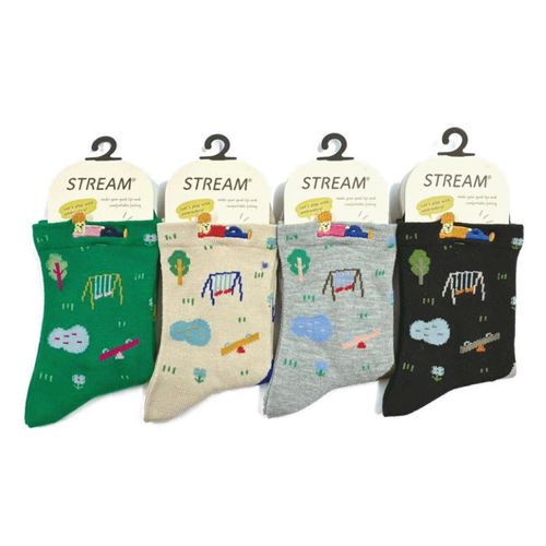 アシスト
STREAM 公園でくつろぐ人刺繍 ロークルー丈