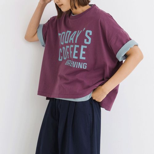 ピープル
kermu 接触冷感OE天竺ロゴプリントワイドTシャツ