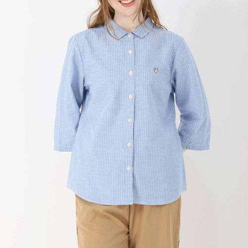 ジジョン
T’BIS STUDIO 日本製犬刺繍ストライプ七分袖シャツ