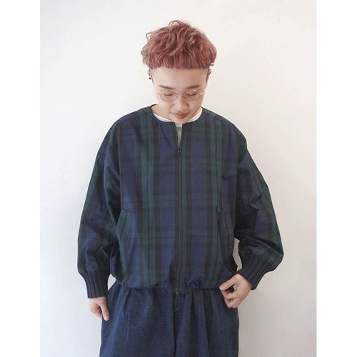 ａｅｌ
mao madeチェッククルーネック裾ドロストジャケット