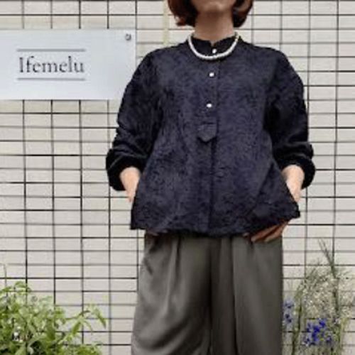 ダブル・フェース
Doubleface Tokyo カットジャカードブルゾン風ブラウス