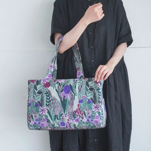 ラルジュ
ボタニカル柄 保冷BOX型トートバッグ