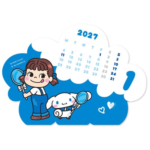 4952270340569



CL36



古川紙工
2027 ダイカットカレンダーPEKO×CINNAMOROLL