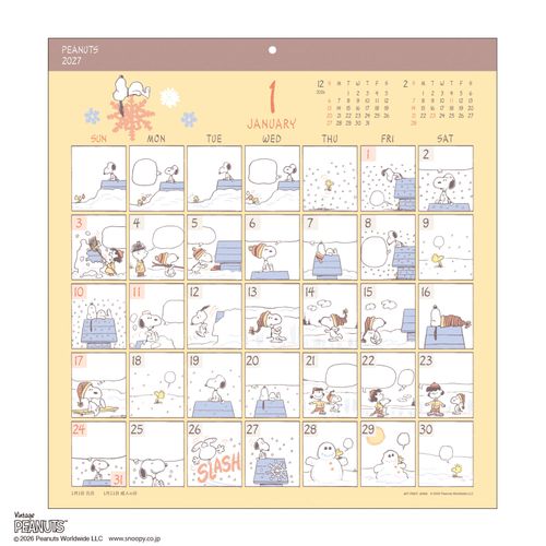 4995027203830



1000140786



アートプリントジャパン
SNOOPY コミックデザイン／PEANUTS 壁掛けカレンダー