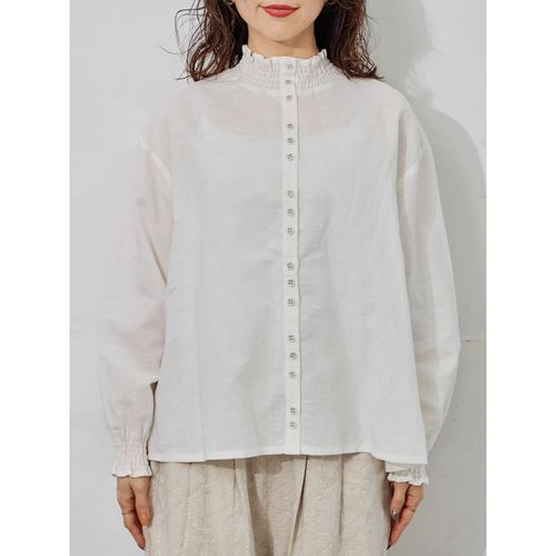 ＹＵＲＫプラン
YURK geniet van リネンコットン衿シャーリングシャツ