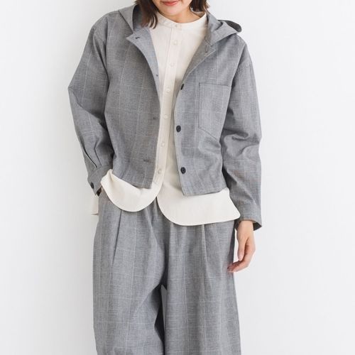 ピープル
kermu コットンチノフーデッドショートジャケット