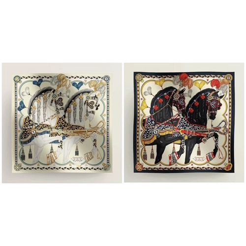 ジェノバ
ロイヤル馬柄プリントスカーフ70×70