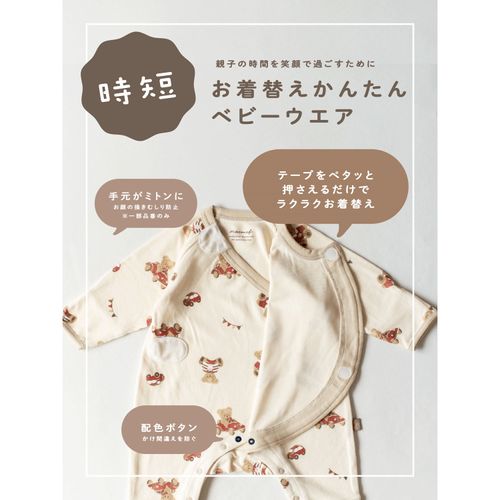 1171000360261







寳屋
やわもちニット テディベア柄 かんたんロンパース